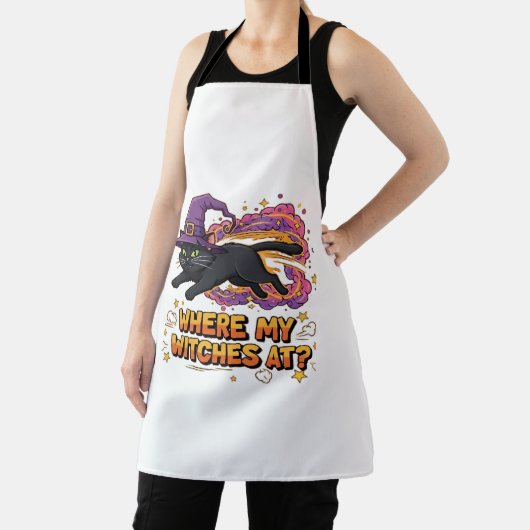 Hexen Schwarze Katze Klassischer T - Shirt Schürze (InSitu)