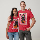 Hexen-Schwarze Katze T-Shirt (Unisex)