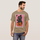 Hexen-Schwarze Katze T-Shirt (Vorne ganz)