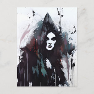 Hexen-Schwarzmalerei-Postkarte Postkarte