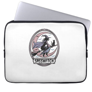 Hexen-Shirt mit Sassy-Motiv Vintage-Halloween-Kuns Laptopschutzhülle