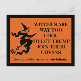 Hexen sind Cool. Trump ist es nicht. Postkarte