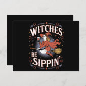 Hexen sind ein Weihnachtslied der Sippin Postkarte (Vorne/Hinten)