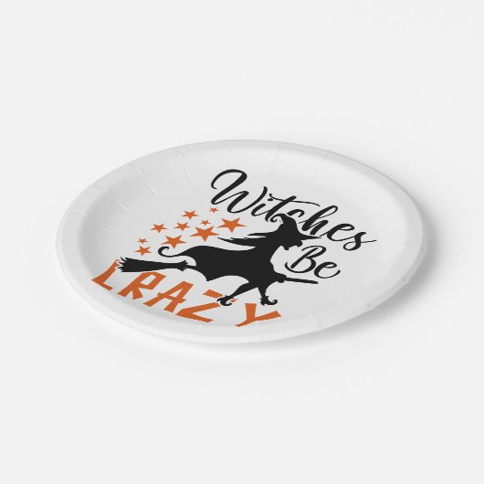 Hexen sind verrückt pappteller (Schrägansicht)