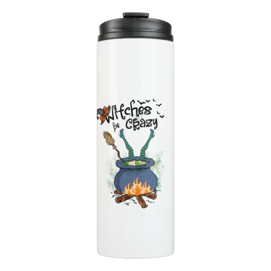 Hexen sind verrückt thermosbecher (Vorderseite)