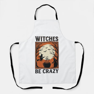 Hexen sind verrückt Vintage Halloween-Shirt-Design Schürze