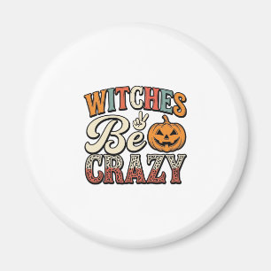 Hexen sind verrückte Vintage-Halloween-Shirt-Desig Magnet
