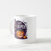 Hexen-Skeletts Nacht Kaffeetasse (Vorderseite Links)