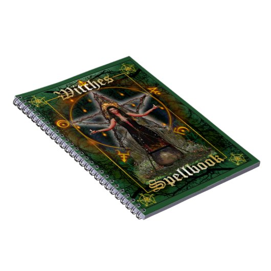 Hexen Spellbook - Erdelement (grüne Abdeckung) Notizblock (Rechte Seite)