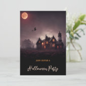 Hexen Spooky Lair Halloween Einladung (Stehend Vorderseite)