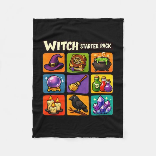 Hexen-Starter-Kit lustige Magie Hexerei Fleecedecke (Vorderseite)