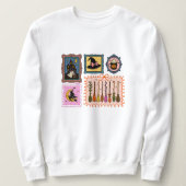 Hexen-Stempel Damen Halloween Sweatshirt | Gemütli (Design vorne)