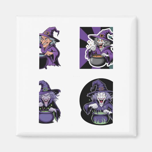 Hexen-Sticker-Pack - Magische Zaubertränke-Sticker Magnet (Vorne)