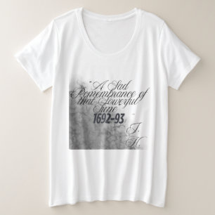 Hexen-T-Shirt Salem Historisches Zitat Große Größe T-Shirt