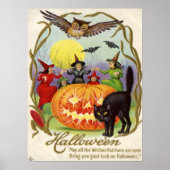 Hexen tanzen um Jack O' Lantern Poster (Vorne)