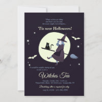 Hexen Tea Halloween Einladung