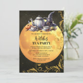 Hexen Tea Party Einladung (Stehend Vorderseite)
