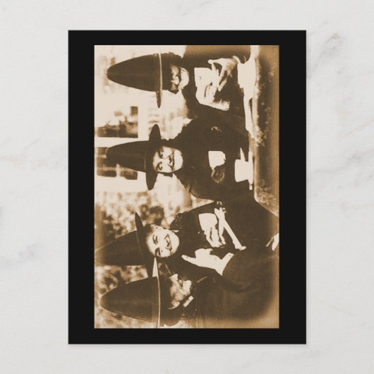 Hexen Tea Party - Sepia Postkarte (Vorderseite)