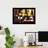Hexen-Teeparty – koloriert Poster (Heimbüro)