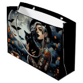 Hexen-Themed-Halloween-Party Große Geschenktüte (Rückseite Schrägansicht)