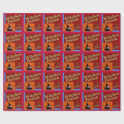 Hexen-Tränke Halloween-Wrap Geschenkpapier (Flach)