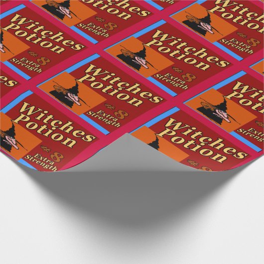 Hexen-Tränke Halloween-Wrap Geschenkpapier (Ecke)