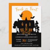 Hexen-Trick oder Halloween-Party behandeln Einladung (Vorne/Hinten)