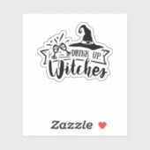 Hexen trinken aufkleber (Blatt)