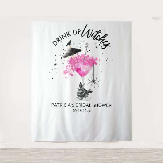 Hexen trinken Halloween Brautparty Hintergrund Wandteppich (Vorderseite)
