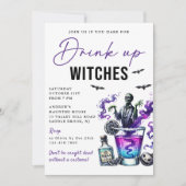 Hexen trinken Halloween-Party Einladung (Vorderseite)