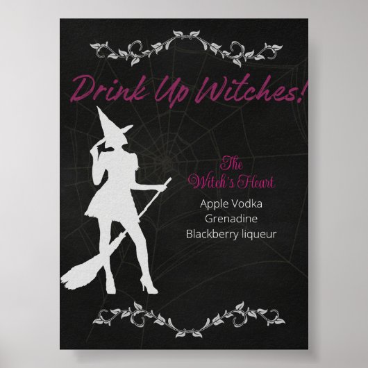 Hexen trinken Unterschrift Drink Poster (Vorne)