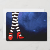 Hexen übernachten zwischen Junggeselinnen-Abschied Einladung (Rückseite)