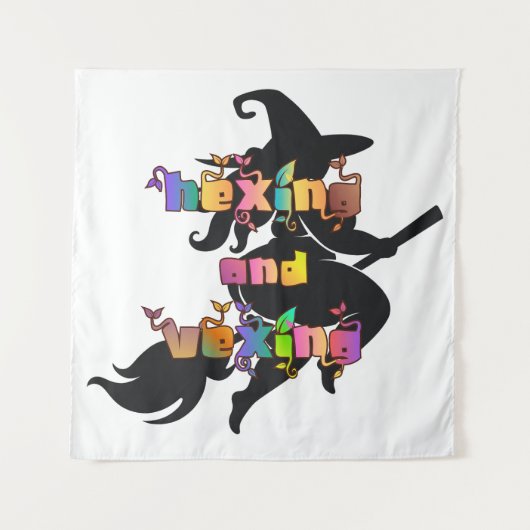 HEXEN UND ÄRGERN für die Plus Size Heidin Wandteppich (Vorderseite)