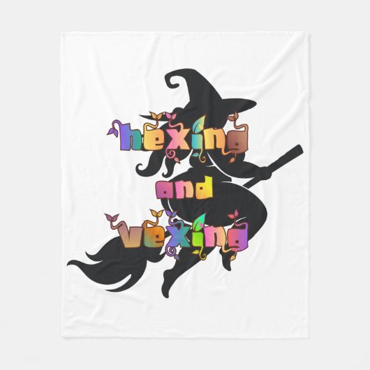 HEXEN UND ÄRGERN für die Plus Size Hexe Fleecedecke (Vorderseite)