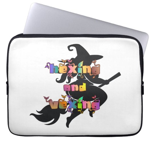 HEXEN UND ÄRGERN für die Plus Size Hexe Laptopschutzhülle (Vorderseite)