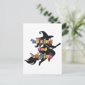 HEXEN UND ÄRGERN für die Plus Size Hexe Postkarte (Stehend Vorderseite)