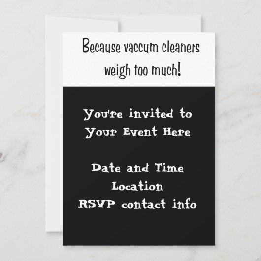 Hexen und Besen Einladung (Rückseite)