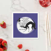 Hexen und Black Cat Zitat Serviette (Beispiel)