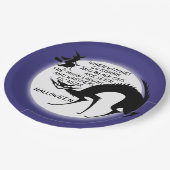 Hexen und Black Cats-Zitat Pappteller (Schrägansicht)