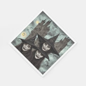 Hexen und Burg - Servietten aus Papier (Ecke)