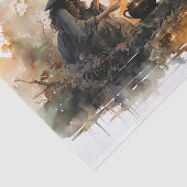 Hexen und Cauldron Fall Halloween Decoupage Seidenpapier (Ausschnitt)