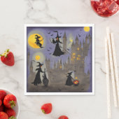 Hexen und Fledermäuse - Servietten aus Papier (Beispiel)