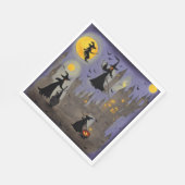 Hexen und Fledermäuse - Servietten aus Papier (Ecke)