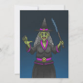 Hexen und Geistertrick oder Halloween-Party behand Einladung (Rückseite)