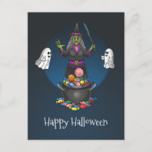 Hexen und Geistertrick oder Halloween-Party behand