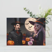 Hexen und Hexenmeister Halloween-Bash-Party Einladung (Stehend Vorderseite)