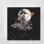 Hexen und Hexenmeister Halloween Einladung (Rückseite)