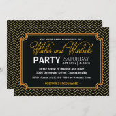 Hexen und Hexenmeister-Halloween-Party Einladung (Vorne/Hinten)