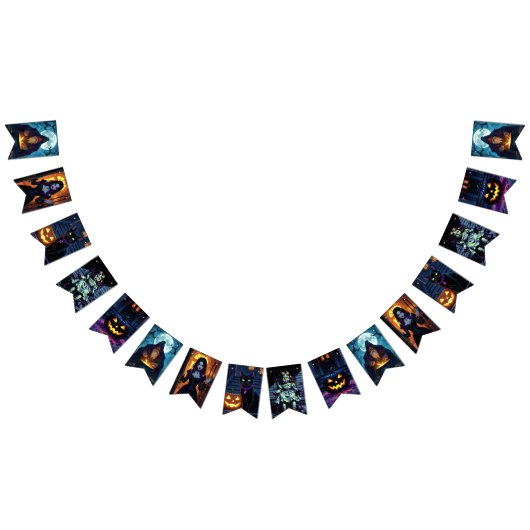 Hexen und Hexenmeister-Halloween-Party Wimpelkette (Alle)