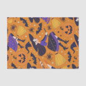 Hexen und Jack-o''Lanterns Halloween Seidenpapier (Vorderseite)